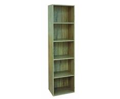 Antona Libreria Alta Componibile Cm 40X29X172H Rovere Nordico