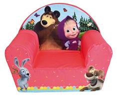 Fun House 713340 Masha ET MICHKA Poltrona Club Origine Francia Garanzia per Bambini L.52 x P.33 x H.42 cm, Rosso