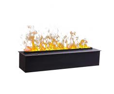 UNNS Camino a Vapore Acqueo Simulazione 3D incassata Fiamma elettrica CenerPacewith Long Simulato Flame Remote Control e Pannello a Pulsanti Ultra-Sottili da 3 mm Termocamino Elettrico (Size : 100cm)