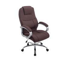 CLP Poltrona Ufficio Apoll XL In Stoffa I Sedia Scrivania Ergonomica Pc Girevole Oscillante I Sedia Direzionale, Colore:marrone