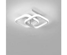 Osairous Plafoniera LED S offitto Moderna, Lampada da Soffitto LED Quadrata 24W 2550LM, Lampadario Acrilico Bianca 6500K Bianco Freddo, Plafoniera per Camera da lLetto Soggiorno Corridoio Cucina, 29CM