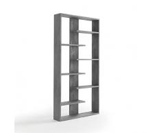 ARHome Libreria Urban, 180 x 90 x 22, Scaffale, Cemento Scuro, Made in Italy