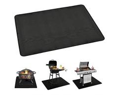Tappetino Lgnifugo Tappetino a 3 Strati per Pozzo del Fuoco per Coperta - Rettangolo Tappetino per Camino Resistente al Calore, per Braciere, Barbecue, Terrazza, Prato, Patio Esterno 60 * 52CM