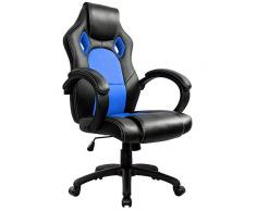 IntimaTe WM Heart Sedia Gaming Sedia Gamer Ergonomica Poltrona da Gaming Sedia Scrivania Sedia da Ufficio Girevole Altezza Regolabile Sedia da Computer con Meccanismo di Inclinazione Blu