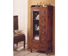 MaisonOutlet Mobile vanity in Teak massello, stile etnico coloniale moderno realizzato artigianalmente in legno di Teak - SCONTO OUTLET