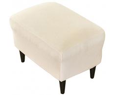 Premium Copri Pouf Rettangolare Elluto, Elasticizzato Grigio Copri Poggiapiedi Copertura DellOttomano Elasticizzato Fodera Per Pouf Rimovibili Lavabili, Per Soggiorno ( Color : M , Size : 60x40cm )