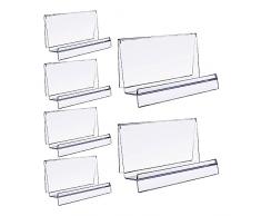 FRGMNT Confezione da 6 Portafogli in Acrilico Trasparente Espositore Portamonete Porta Gioielli per Portagioielli CD Organizer A