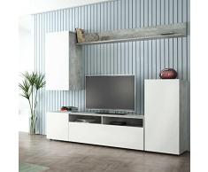 Milani Home s.r.l.s. Parete attrezzata Porta TV Soggiorno Moderna di Design 207x34x170 h