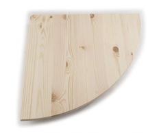 Mensola angolare in legno naturale di pino, 3 dimensioni, per progetti fai da te 400 x 400 x 14 mm
