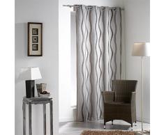 Douceur DIntérieur - 1605103, Tenda con Occhielli, 140 X 260 Cm, Ondula, Jacquard, Senza