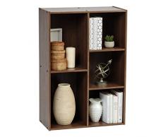 Iris Ohyama, Scaffale in legno/Cubo portaoggetti/Libreria/Armadio/Armadio aperto, Modulare, Design, Ufficio, Casa - Basic Storage Shelf - CX-23C - Rovere Marrone