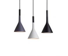 Gdtime Lampada a sospensione E27 plafoniera moderna lampadario in alluminio soggiorno camera da letto ufficio ristorante caffetteria bar hotel light restaurant (grigio)