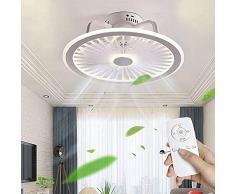 LED Ventilatori da Soffitto con Lampada Stile Moderno con Velocità del Vento Regolabile e APP Telecomando Luci LED Dimmerabile Illuminazione Ventilatore Silenzioso per Soggiorno Camera da Letto