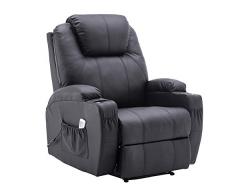 MCombo 7061 - Poltrona relax elettrica, con funzione reclinabile e riscaldamento, modello nuovo