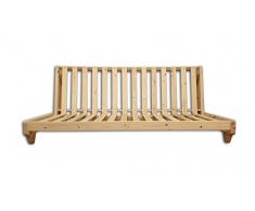 Divano letto Fresh, Naturale, Futon Gray, 107 x 140 x 82 cm.