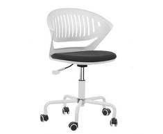 HUOQILIN Sedia Elevabile, Poltrona da Studio Semplice, Studio, Piccolo Appartamento, Sedia Girevole Compatta, Sedia da Ufficio (Color : Black)