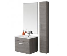 Composizione mobile pensile bagno consolle ceramica specchio mensola 606057