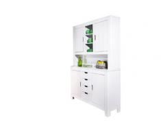 Credenza Legno Massello Bianco Opaco Stile Country Salotto / Tinello BERTHOLD