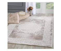 UN AMOUR DE TAPIS - Tappeto Orient Style 240X340 cm Rettangolare Khy Balrod Beige Sala Da Pranzo Adatto Al Riscaldamento A Pavimento