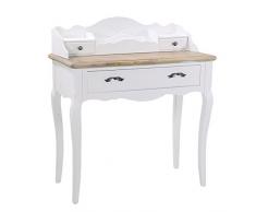 Vacchetti Giuseppe 8032390000 Mobile Country Scrittoio, 2 Cassetti, Legno, Bianco, 90x43x100 cm