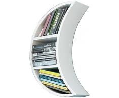 TsoLAY HSF Moon Tipo Decoration Shelf 3 Grid Montaggio a muro Scaffale for legno for soggiorno Wall Childrens Room Bedroom Kindergarten Mensole sospese da Parete