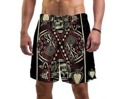 Costume da Bagno Teschio E Attizzatoio Swim Trunks Pantaloncini da Bagno con Coulisse per Barca Spiaggia Piscina L