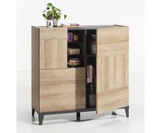 Composad Madia 3 Ante Nero Portland E Riviera Oak