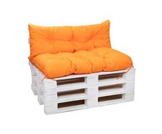 Cuscini per pallet, cuscini per divani in pallet, cuscini per sedie,cuscini per pallet economici, cuscini da giardino, cuscini impermeabili (arancione, Cuscini:120x80cm)
