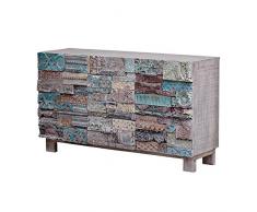 Casa Moro | Cassettone indiano Anida 140x40x80 cm (L/I) con frontale intagliato a mano | credenza stretta in vero legno di mango massiccio | Un unico mobile in legno per una bella vita | CA020280