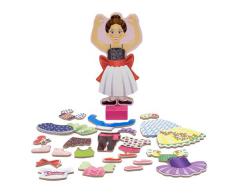 Melissa & Doug 13554 - Bambola in Legno con Guardaroba Magnetizzato