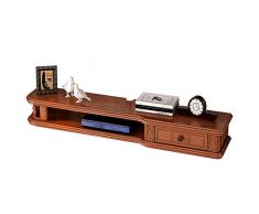 Lowboard in Living Room Parete Stand TV Console Floating TV TV Media Center Angolo (Color : Red, Size : 140x24x17cm)