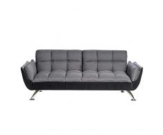 Enrico Coveri Divano Letto 3 Posti con Seduta Ergonomica e Comodo Tessuto Trapuntato, Perfetto per Arredo Salone, Cucina e Ufficio, Dimensioni 215 x 85 x 80 cm (Grigio)