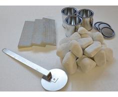 Etanolo e Firegel Camino Caminetti Caminetto Modello Loris XXL Bianco inclusi 27 pezzi set