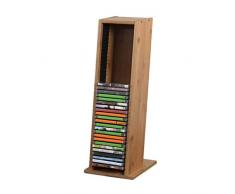 GWXJZ Porta CD e Dvd Rack di archiviazione CD Rack for Dischi di Gioco PS4 Rack CD Desktop Ripiano for Dischi Blu-Ray Disc in Legno massello, L24 * W22.5 * H58CM