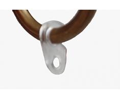 Showroom Vicidomini 30pz Ganci Trasparenti in plastica per Anelli Tenda Clip aggancio ad Incastro