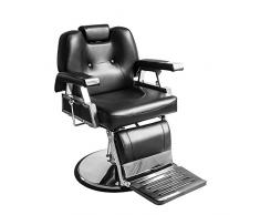 Anaelle Panana - Poltrona da parrucchiere, classica, idraulica, inclinabile, reclinabile a 360°, in pelle PU, 110 x 70 x 100 cm