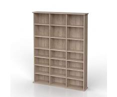 VICCO Scaffale multimediale JUKEBOX CD DVD Bluray Scaffale Scaffale verticale Scaffale a parete Libreria