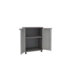 Terry 1002718 Armadio Basso in Plastica, Grigio/Tortora