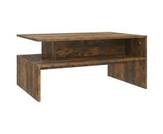 vidaXL Tavolino da Salotto Rovere Fumo 90x60x42,5 cm Legno Multistrato