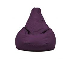 Arketicom 68 SESSANTOTTO Pouf Poltrona Sacco XL Grande per Interni Sfoderabile Made in Italy 90x110 Viola