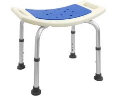 PrimeMatik - Sgabello per Vasca ergonomico da Doccia Altezza Regolabile con Imbottitura