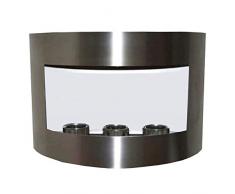 Bio Etanolo Caminetto Modell Marseille Deluxe - Scegli tra 6 colori (Acciaio Inox)