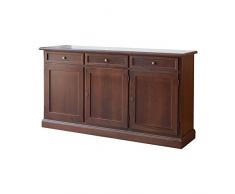 Vicentini arreda CREDENZA MADIA IN LEGNO NOCE ARTE POVERA, MIELE, BIANCO, ANTICATO (noce arte povera)