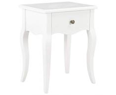 vidaXL Comodino Bianco 40x30x50 cm in Legno Massello di Pino Tavolino da Notte Comodo Funzionale Durevole Robusto Resistente Elegante Pratico Solido