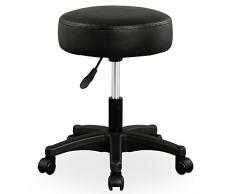 Sgabello girevole Sedia girevole Sgabello da lavoro Sgabello con ruote Sgabello Sgabello da ufficio Sgabello per salone estetico Sgabello per ambulatorio medico – Girevole 360° Imbottitura 10 cm