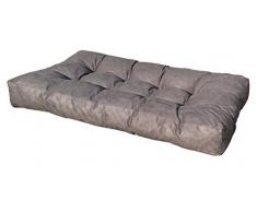 SET CUSCINI PER DIVANI PALLET BANCALI Seduta 120x80x15 cm + Schienale 120x42x10-18 cm - COLORE GRIGIO