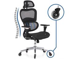 KLIM K800 Sedia Ergonomica da Ufficio + NUOVA 2023 + Poltrona Ufficio Girevole + Braccioli 4D e Supporti Lombari e Cervicali regolabili + Poltrona da Ufficio Traspirante - Ottima come Sedia da Gaming