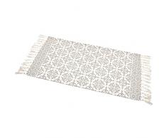 JAOMON Tappeto in Cotone con Nappe Tappeto Lavabile, I Tappeti da Salotto, Tappeto Stampato Ingresso Tessuto Stampato per Camera da Letto, Cucina, Lavanderia (60% Cotone + 40% Poliestere)