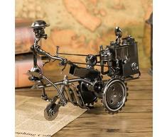 QTDS Lo scaffale per Libri Creativo del Trattore in Ferro battuto orna Le Retro Decorazioni domestiche della casa dello scrittorio del Metallo (Color : Gray)