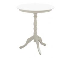 Pieffe Mobili 190014 Tavolino Rotondo, Faggio, Bianco, 50x50x60 cm